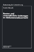 Cover-Bild zum Titel 'Renten und rentenähnliche Leistungen im Einkommensteuerrecht' von 'Daniela Niepoth'