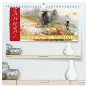 Cover-Bild zum Titel 'Samurai - whimsical inked style (hochwertiger Premium Wandkalender 2026 DIN A2 quer), Kunstdruck in Hochglanz' von 'Val Thoermer'