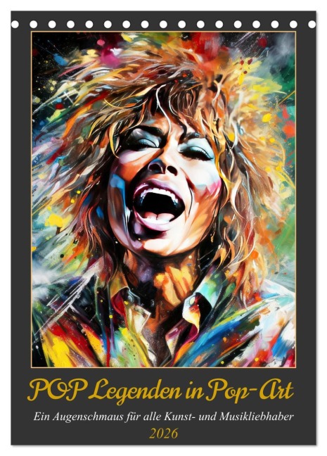 POP Legenden in Pop-Art (Tischkalender 2026 DIN A5 hoch), CALVENDO Monatskalender - Peter Rübsamen