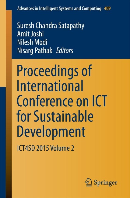 Proceedings of International Conference on ICT for Sustainable Development - 