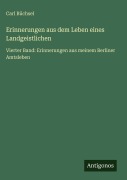 Cover-Bild zum Titel 'Erinnerungen aus dem Leben eines Landgeistlichen' von 'Carl Büchsel'