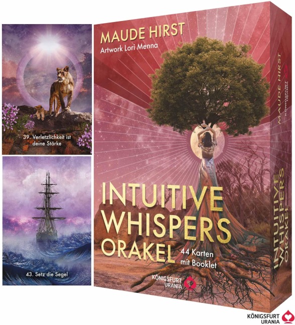 Intuitive Whispers Orakel - 44 Karten mit Booklet - Inspirationskarten - Maude Hirst, Lori Menna