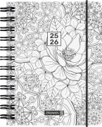 BRUNNEN Schülerkalender (2025/2026) "ZENart", 1 Seite = 1 Tag, A6, 352 Seiten, PP-Umschlag - 