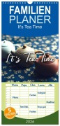Cover-Bild zum Titel 'Familienplaner 2026 - It's Tea Time mit 5 Spalten (Wandkalender, 21 x 45 cm) CALVENDO' von 'Sf Sf'