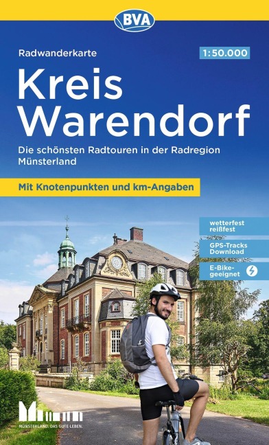 BVA Radwanderkarte Kreis Warendorf mit Knotenpunkten 1:50.000 - 