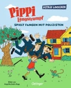 Cover-Bild zum Titel 'Pippi Langstrumpf spielt Fangen mit Polizisten' von 'Astrid Lindgren'
