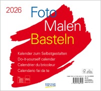 Cover-Bild zum Titel 'Foto-Malen-Basteln Bastelkalender quer weiß 2026' von ''