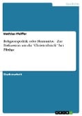 Cover-Bild zum Titel 'Religionspolitik oder Humanitas - Zur Diskussion um die 'Christenbriefe' bei Plinius' von 'Mathias Pfeiffer'