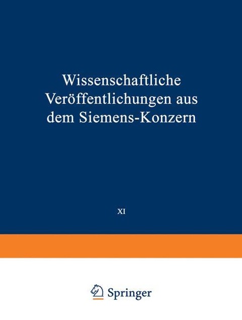 Wissenschaftliche Veröffentlichungen aus dem Siemens-Konzern - Elisabeth Baumann, Friedrich Heintzenberg, Heinrich Knipkamp, Carl Köttgen, Richard Becker