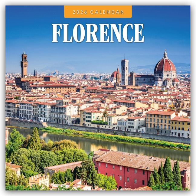 Florence - Florenz 2025 - 16-Monatskalender - Robin Red