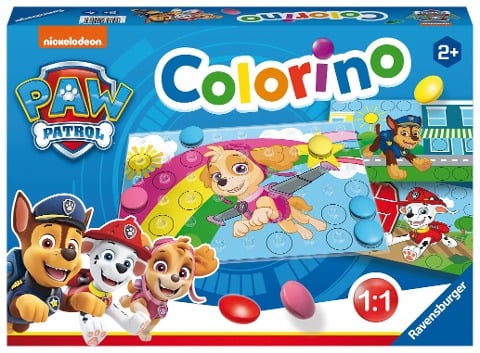 Ravensburger Kinderspiele - 20906 - Paw Patrol Colorino, Kinderspiel zum Farbenlernen, Mosaik Steckspiel, ab 2 Jahre - 
