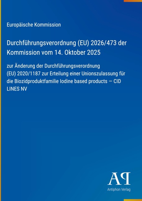 Durchführungsverordnung (EU) 2026/473 der Kommission vom 14. Oktober 2025 - Europäische Kommission