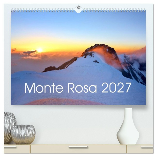 Monte Rosa (hochwertiger Premium Wandkalender 2027 DIN A2 quer), Kunstdruck in Hochglanz - Michael Kehl