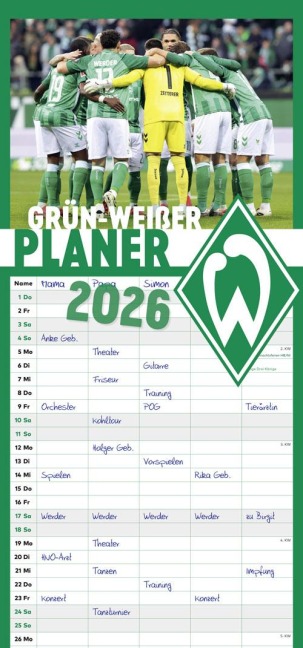 grün-weißer Planer 2026 - 