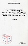 Cover-Bild zum Titel 'L'apprentissage des langues à l'école : diversité des pratiques' von 'Delasalle'