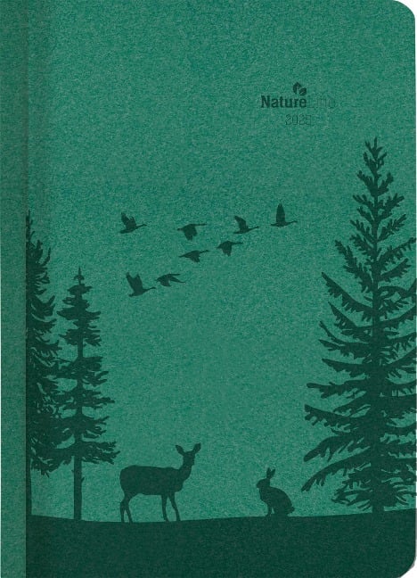 Buchkalender Nature Line Forest 2025 - Taschen-Kalender A5 - 1 Tag 1 Seite - 416 Seiten - Umwelt-Kalender - mit Hardcover - Alpha Edition - 