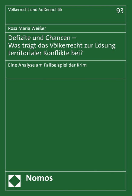 Defizite und Chancen - Was trägt das Völkerrecht zur Lösung territorialer Konflikte bei? - Rosa Maria Weißer