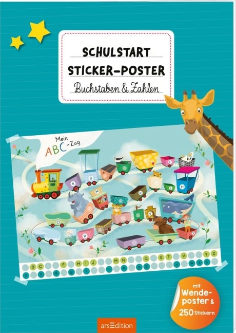 Schulstart-Sticker-Poster Buchstaben & Zahlen - 