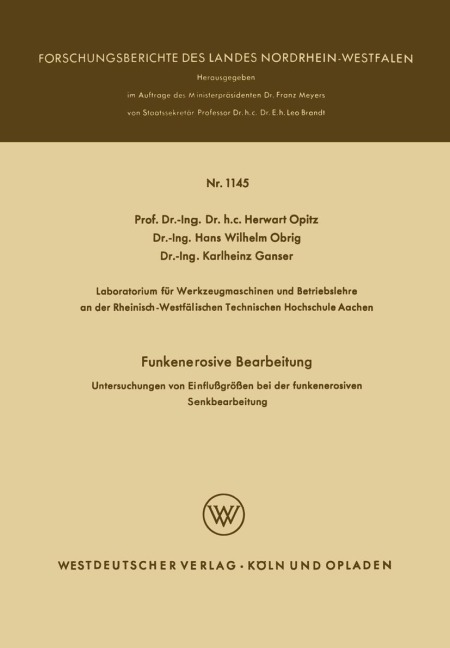 Funkenerosive Bearbeitung - Herwart Opitz