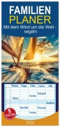 Cover-Bild zum Titel 'Familienplaner 2026 - Mit dem Wind um die Welt - segeln mit 5 Spalten (Wandkalender, 21 x 45 cm) CALVENDO' von 'Susan Michel'