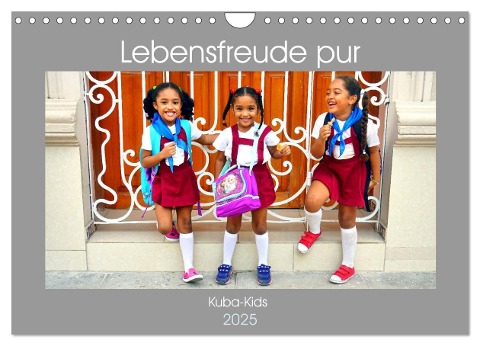 Lebensfreude pur - Kuba-Kids (Wandkalender 2025 DIN A4 quer), CALVENDO Monatskalender - Henning von Löwis of Menar