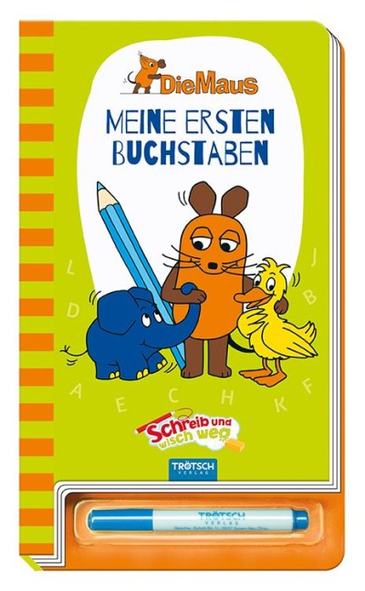 Trötsch Die Maus Schreib und wisch weg Buchstaben - 