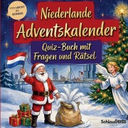 Cover-Bild zum Titel 'Niederlande-Adventskalender: Quiz-Buch mit Fragen und Rätsel' von 'Schlauvento Interactive'