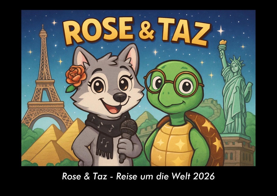 Rose & Taz - Reise um die Welt 2026 Fotokalender DIN A3 - Kevin Heber, Tobias Schmitt