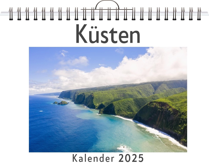 Küsten - (Wandkalender 2025, Kalender DIN A4 quer, Monatskalender im Querformat mit Kalendarium, das perfekte Geschenk) - Ava Becker