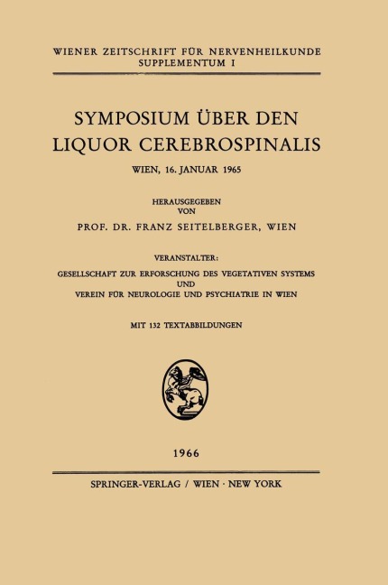 Symposium Über den Liquor Cerebrospinalis - 