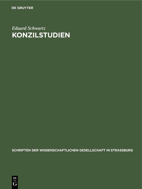Konzilstudien - Eduard Schwartz