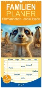 Cover-Bild zum Titel 'Familienplaner 2027 - Erdmännchen - coole Typen mit 5 Spalten (Wandkalender, 21 x 45 cm) CALVENDO' von 'Peter Roder'