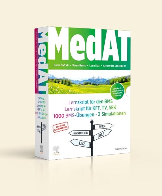 MedAT Kompendium - Lernskript für den BMS, Lernskript für KFF, TV, SEK, BMS-Übungen, Simulationen im Schuber - Sinan Barus, Lena Dax, Alexander Schöllkopf, Deniz Tafrali