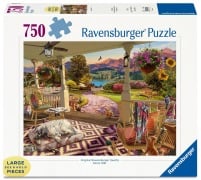 Cover-Bild zum Titel 'Erwachsenenpuzzle 750 Large Pieces - Entspannung auf der Veranda' von ''