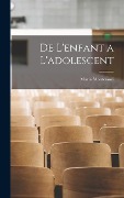 Cover-Bild zum Titel 'De l'enfant a l'adolescent' von 'Maria Montessori'