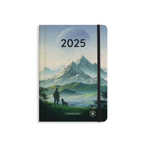 matabooks - A5 Kalender Samaya 2025 Farbe: Meadow (DE/EN) - 