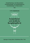 Cover-Bild zum Titel 'Anaesthesie und ärztliche Sorgfaltspflicht' von 'H. W. Opderbecke'