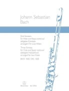 Drei Sonaten für Flöte und Basso continuo oder obligates Cembalo BWV 1033, 1031, 1020 (arrangiert für zwei Flöten) - Johann Sebastian Bach