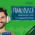 Cover-Bild zum Titel 'PONS Französisch Audiokurs mit Kurzgeschichten' von 'Romain Allais, Xavier Creff, Isabelle Langenbach, PONS-Redaktion'