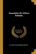 Raumlehre Für Höhere Schulen. - Hermann Karl Eberhard Martus