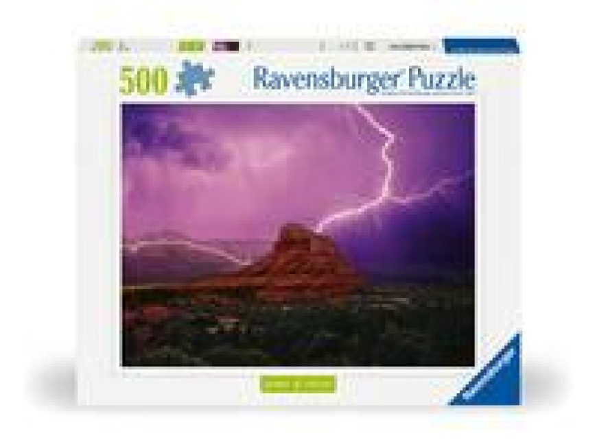 Erwachsenenpuzzle 500 Teile - Pinke Gewitterstimmung - 