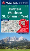 Cover-Bild zum Titel 'KOMPASS Wanderkarte 09 Kufstein, Walchsee, St. Johann in Tirol 1:25.000' von ''