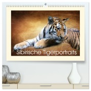 Cover-Bild zum Titel 'Sibirische Tigerportraits (hochwertiger Premium Wandkalender 2026 DIN A2 quer), Kunstdruck in Hochglanz' von 'Heike Hultsch'