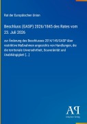 Cover-Bild zum Titel 'Beschluss (GASP) 2026/1845 des Rates vom 23. Juli 2026' von 'Rat der Europäischen Union'