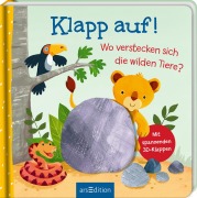 Cover-Bild zum Titel 'Klapp auf! Wo verstecken sich die wilden Tiere?' von 'Nicola Anker'