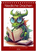 Cover-Bild zum Titel 'Niedliche Drachen (Tischkalender 2026 DIN A5 hoch), CALVENDO Monatskalender' von 'Kerstin Waurick'