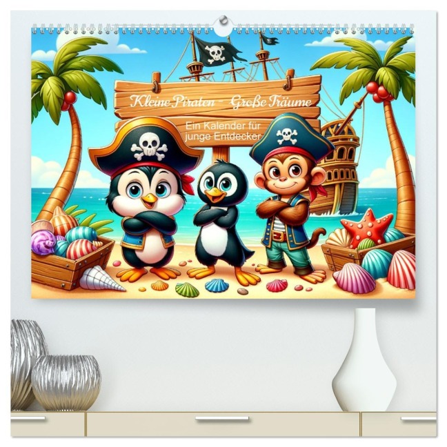 Kleine Piraten, Große Träume" - Ein Kalender für junge Entdecker (hochwertiger Premium Wandkalender 2026 DIN A2 quer), Kunstdruck in Hochglanz - Artefacti Artefacti