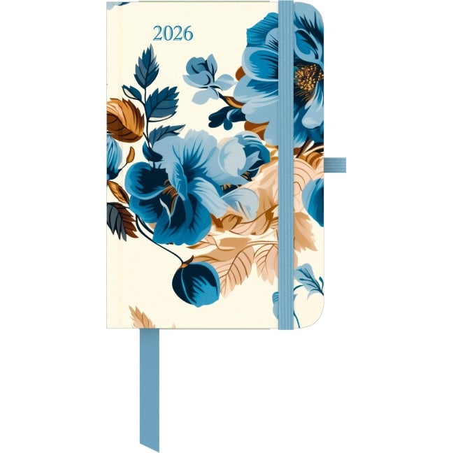 GreenLine Diary Floral 2026 - Buchkalender - Taschenkalender - 10x15 - 