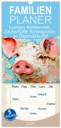 Familienplaner 2026 - Lustiges Borstenvieh. Zauberhafte Schweinchen im Ölgemälde-Stil mit 5 Spalten (Wandkalender, 21 x 45 cm) CALVENDO - Rose Hurley
