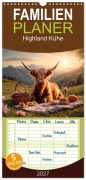 Cover-Bild zum Titel 'Familienplaner 2027 - Highland Kühe mit 5 Spalten (Wandkalender, 21 x 45 cm) CALVENDO' von 'Heidi Spiegler'